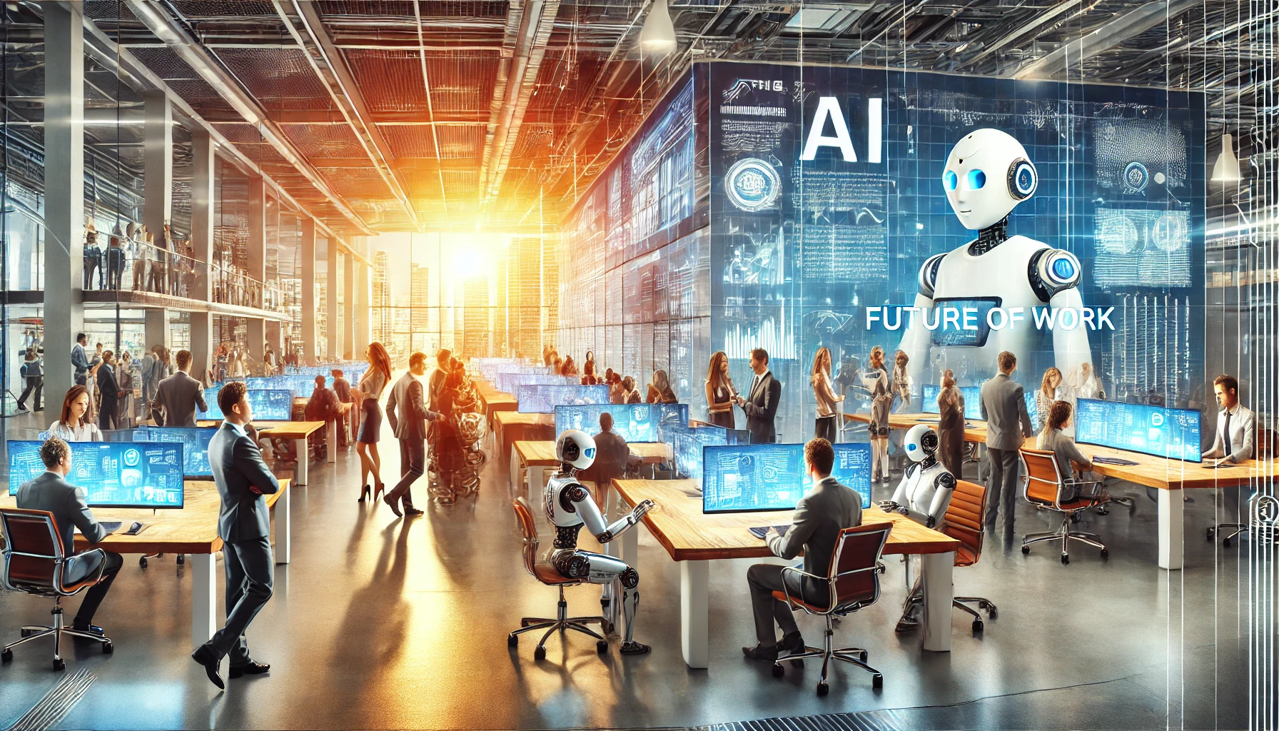 AK mit DALL-E Die Zukunft der Arbeit: Chancen für Arbeitnehmer:innen in einer digitalen Welt